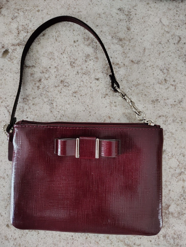 Coach burgundy zip wallet with strap - 6"x4.5" - Picture 2 of 7