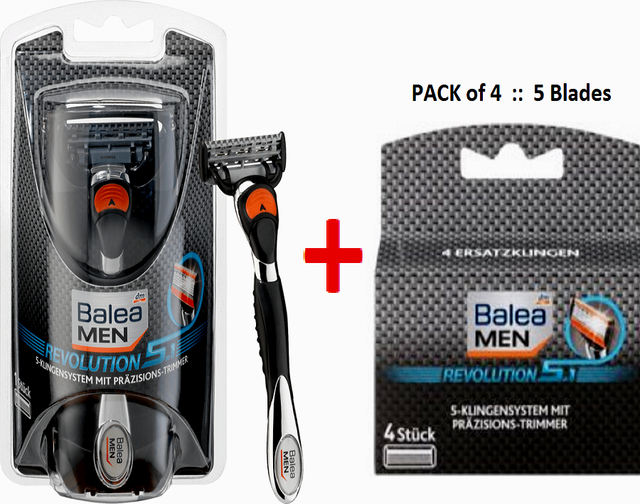 Balea Men SHAVER Revolution 5.1 + Pack of 4 5 Blades Razor Blades eBay