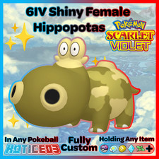 ✨ Shiny Female Hippopotas 6IV ✨ Pokemon Scarlet & Violet 🚀 Fast 🚀
