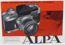 Original Vintage Alpa Brochure Model 6 6c New Version Fold-Out