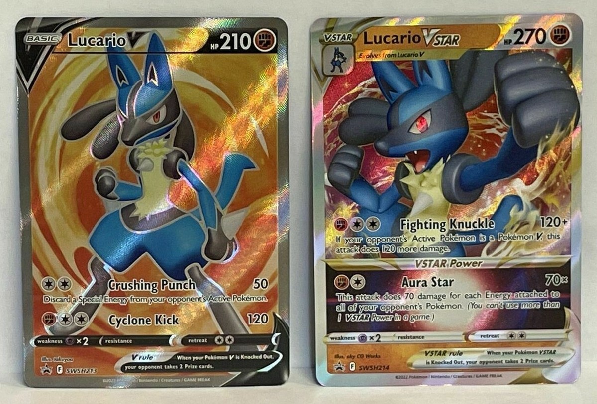 FULL ART Lucario VSTAR + V set ULTRA RARE Pokemon Sword Shield