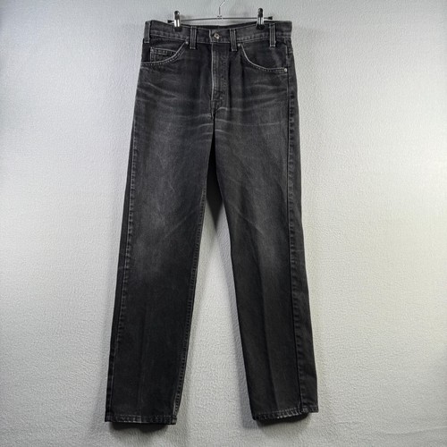 Vintage Levis Jeans Mens 32x32 Black Denim 505 Straight 90s Made in USA - Picture 3 of 24