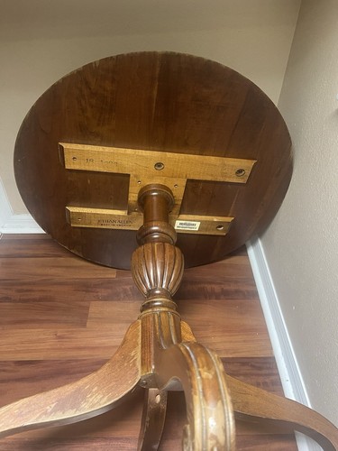 Ethan Allen Round End Table Chairside Table Regents Park End Table READ PROJECT - Picture 9 of 24