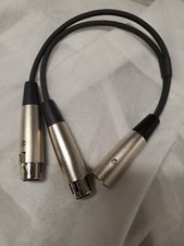 3-Pin XLR Male Plug to Dual 2 Female Jack Y Splitter Mic DJ Cable Adaptor 1-10X