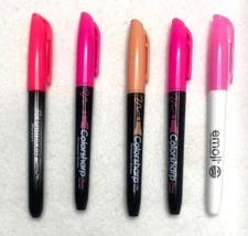 PINK Permanent Marker Fine Point Various Shades and Brands Sharpie Like Lot of 5
