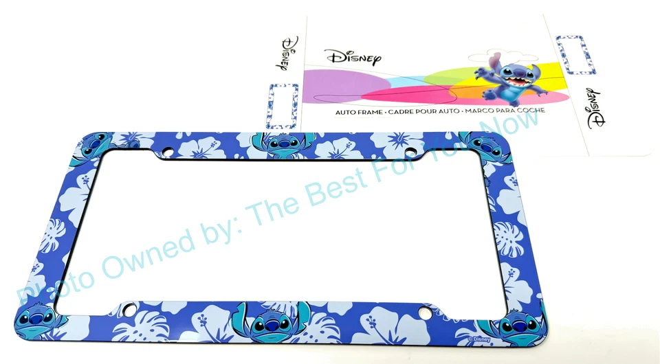Рама для номерного знака Disney Lilo and Stitch с автоматической биркой универсальная 12,5 дюйма x 6 дюймов - Изображение 4 из 4