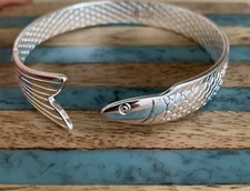 Cape Cod style Fish cuff bracelet