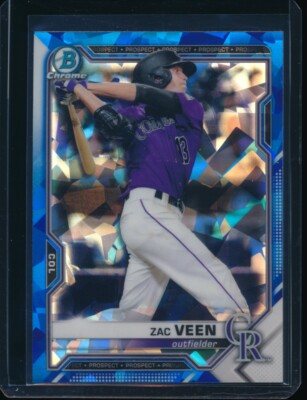 bowman2021 ZAC VEEN atomicrefractor auto 2021 Bowman Chrome - 2020