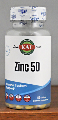 KAL Zinc 50 60 Tablets Immune System Support 1 Daily