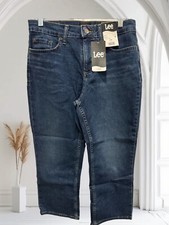 Lee Mid-Rise Capri Jean Regular Fit Size 8M, 22 in. Inseam, Stormy Lines, New