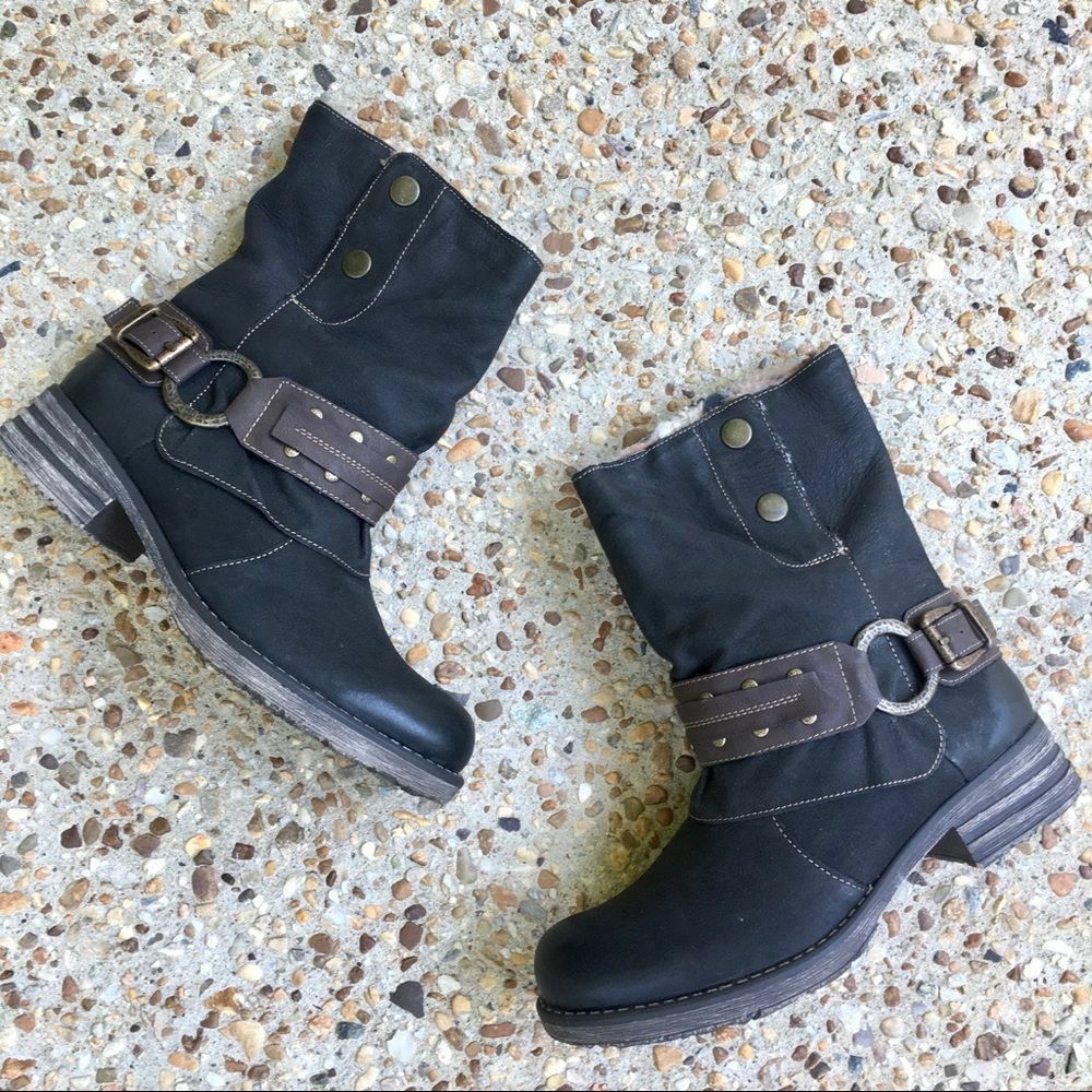 NWOT Remonte Ankle Faux Fur Lined Biker Boots 37 6 | eBay display picture 3