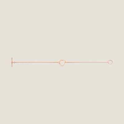 Hermes NEW Vertige Coeur Bracelet 18K Rose Gold with
