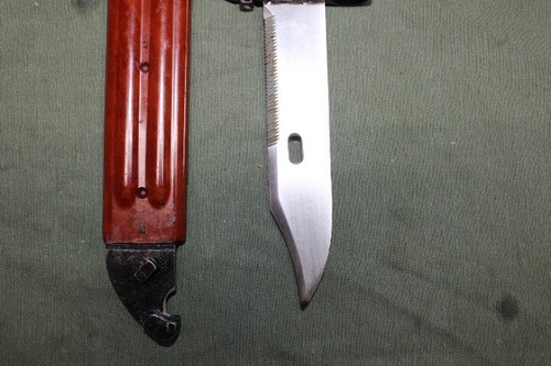 Bulgarian Multi-Purpose Combat Rifle Knife Circle 10 Scabbard 7.62x39 5.45 PC60 - Picture 4 of 11