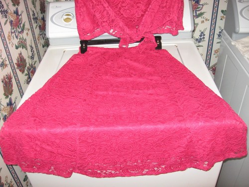 WOMENS DRESS SIZE 18W 1X XLARGE XL HOLIDAY WEDDING FUSCHIA SKIRT &TOP RET.$98.00 - Picture 5 of 9