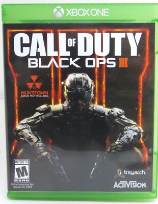 XBox One, Call of Duty III Black Ops, No Manual.