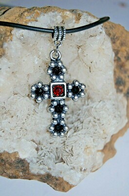 Kette mit  Anhänger - Kreuz - Gothic ,Biker,  - Unisex - NEU Halskette (Typ C)