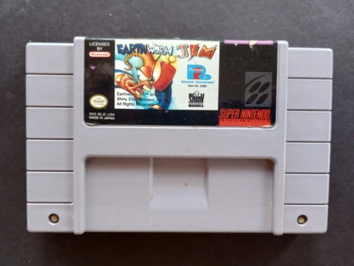 Earthworm Jim (Super Nintendo Entertainment System, 1994) authentic cart only
