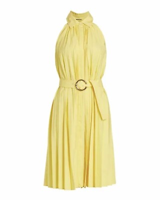 knee length dresses for ladies Pleated Halter Midi Dress – Elie Tahari main image 1