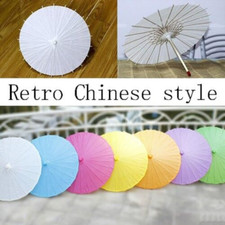 Chinese Traditional Plain color Paper Umbrella Retro Handmade Dance Wedding Prop