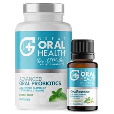 Advanced Bad Breath Treatment Duo — The Oral Probiotics Tablet & OraRestore N...