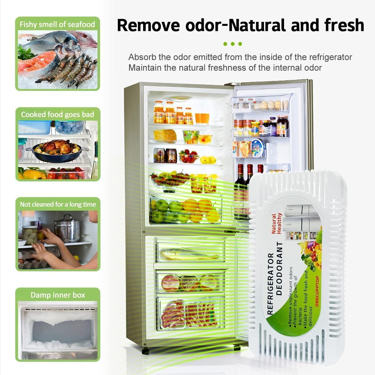 Refrigerator Deodorizer Fridge and Freezer Odor Elimina, image size:1200x1200