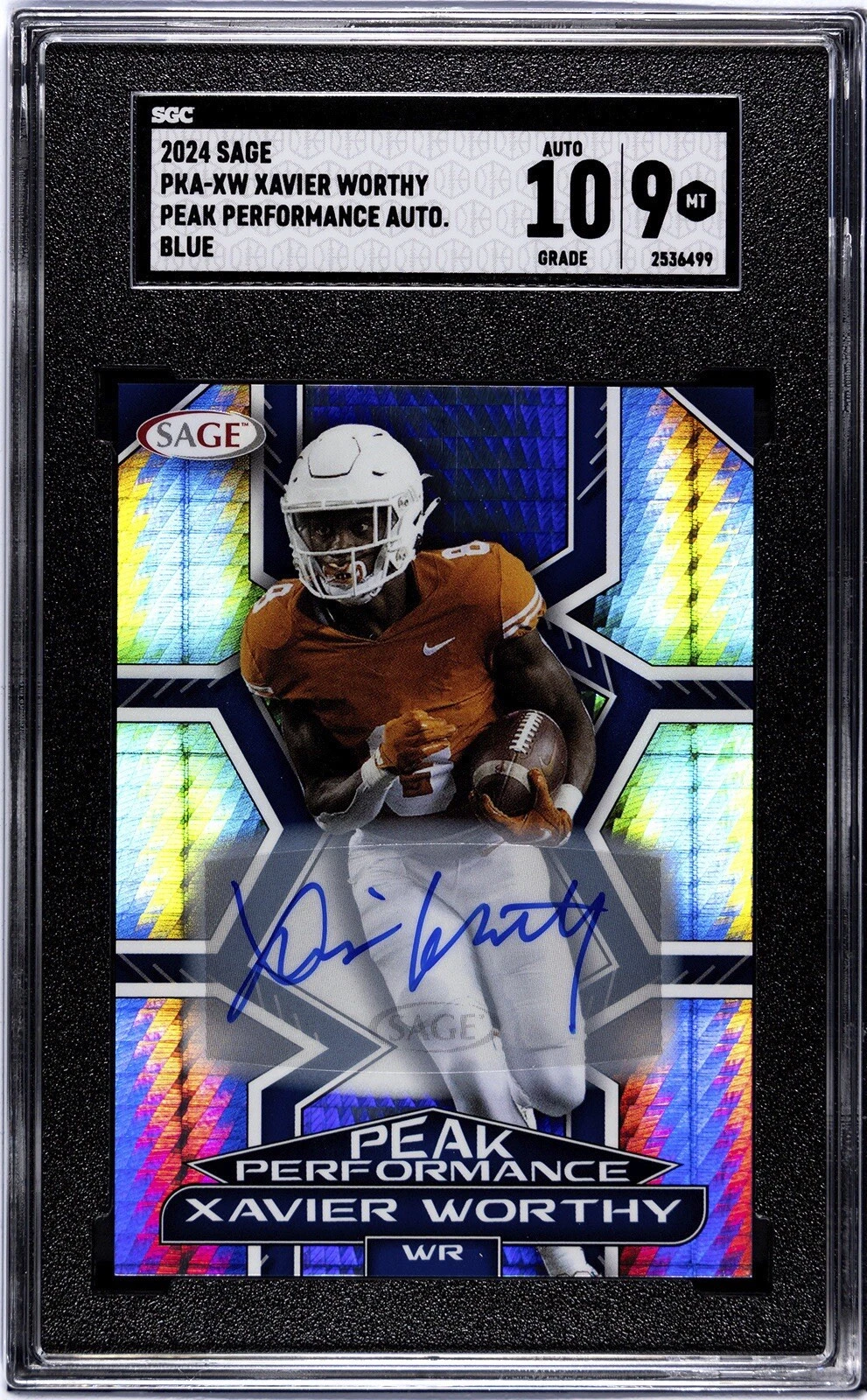 Xavier Worthy Sage Peak Performance Autographs #PKAXW Base