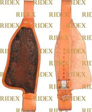 Leather Western Horse Saddle Fender Pair Hand Tooled Replacement Fenders Set.