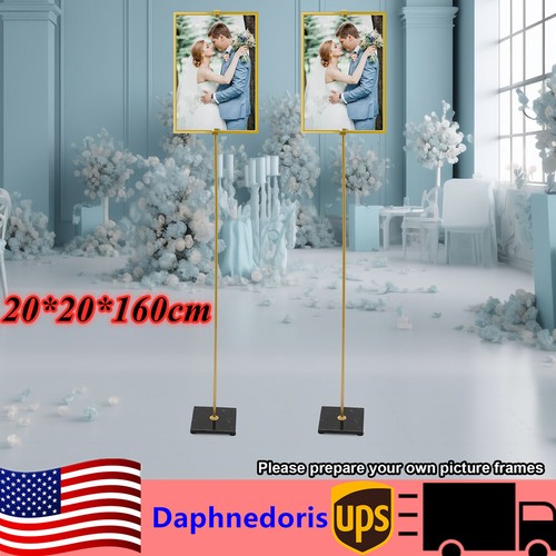 63in Metal Wedding Poster Easel Stand Adjustable Commercial Advertising Stand