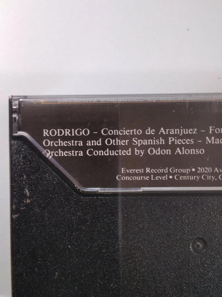 Rodrigo Aranjue Guitar Cassette Tape NOS Sealed Rare Spanish Alonso Madrid  - Image 4 of 4