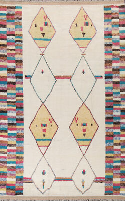 Handwoven Luxury Hand-Knotted Moroccan Indian Area Rugs for Living Room 8x11 ft