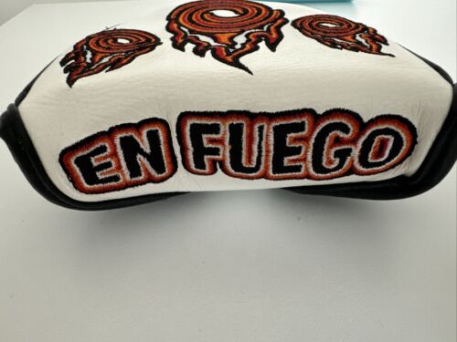 Odyssey Golf En Fuego Leather Putter Headcover White Excellent Condition - Picture 3 of 7