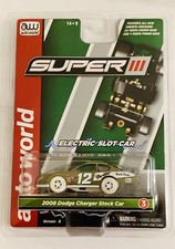 Auto World SC399 Super III 2008 Dodge Charger Stock White Chase HO Slot Car