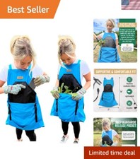 Durable Cross-Back Gardening Apron for Men  Women with Water-Resistant Pocket