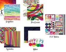 Gymnastics 12x12 Scrapbook Papers  Stickers set by Reminisce
