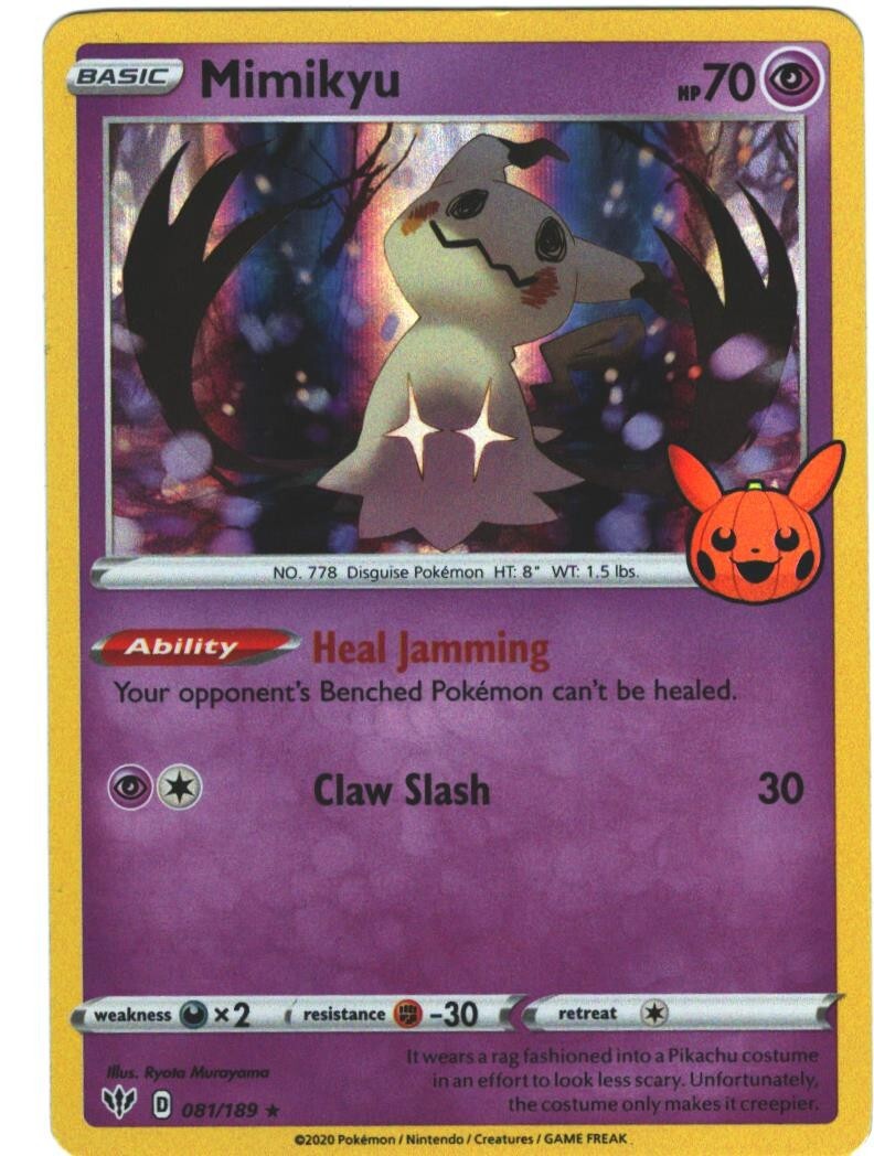 みっきぃ Mimikyu 81/189 Trick or Trade Holo Holo Rare Pokémon TCG | eBay