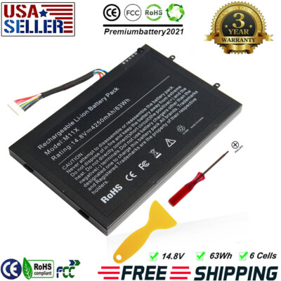  Battery for DELL Alienware M11x M14x R1 R2 R3 Series PT6V8 8P6X6 P06T P18G001