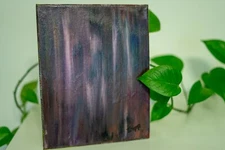 Signed Original Outsider Abstract Painting Art Small 8" x 10" Hidden Image Tripp