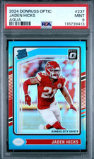 2024 DONRUSS OPTIC #237 JADEN HICKS AQUA PSA MINT 9