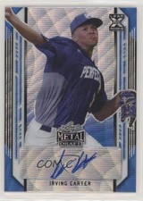 2021 Leaf Metal Draft Blue Wave 16/20 Irving Carter #BA-IC1 Auto xb2