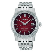 New King Seiko KSK Modern Re-Interpretation Red Dial Men's Watch SJE103