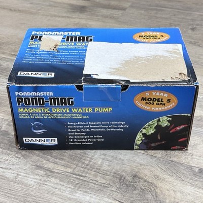 Pondmaster Pond-Mag Magnetic Drive Water Pump Model 5 500 GPH 02525 Koi Fish