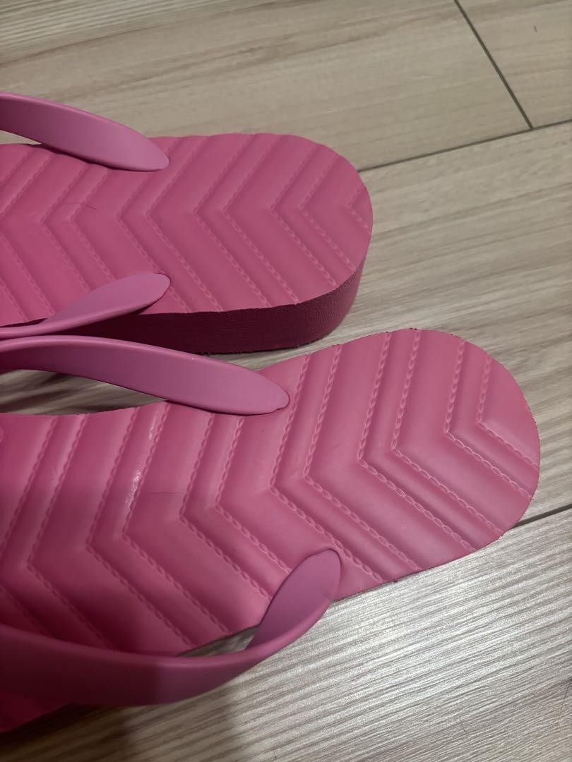 APL Gucci Sandali Mules Frat GG Marmont Gomma Rosa EU 38 US 8 90696c