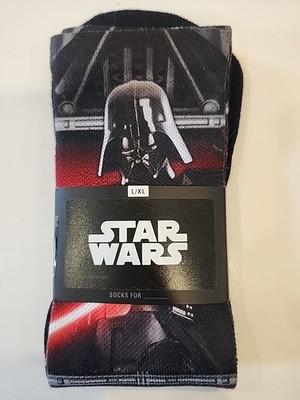 Rock Em Socks Star Wars Darth Vader Black Graphic Socks Size L/XL NEW