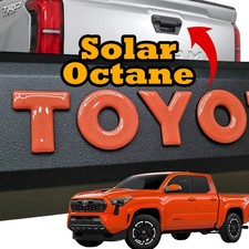 Raised Color matched Letter Inserts for 2024-2026 Tacoma Tailgate Handle