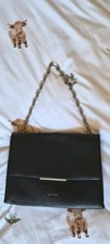 Ted Baker Black Leather Shoulder And Crossbody Handbag Adjustable Strap