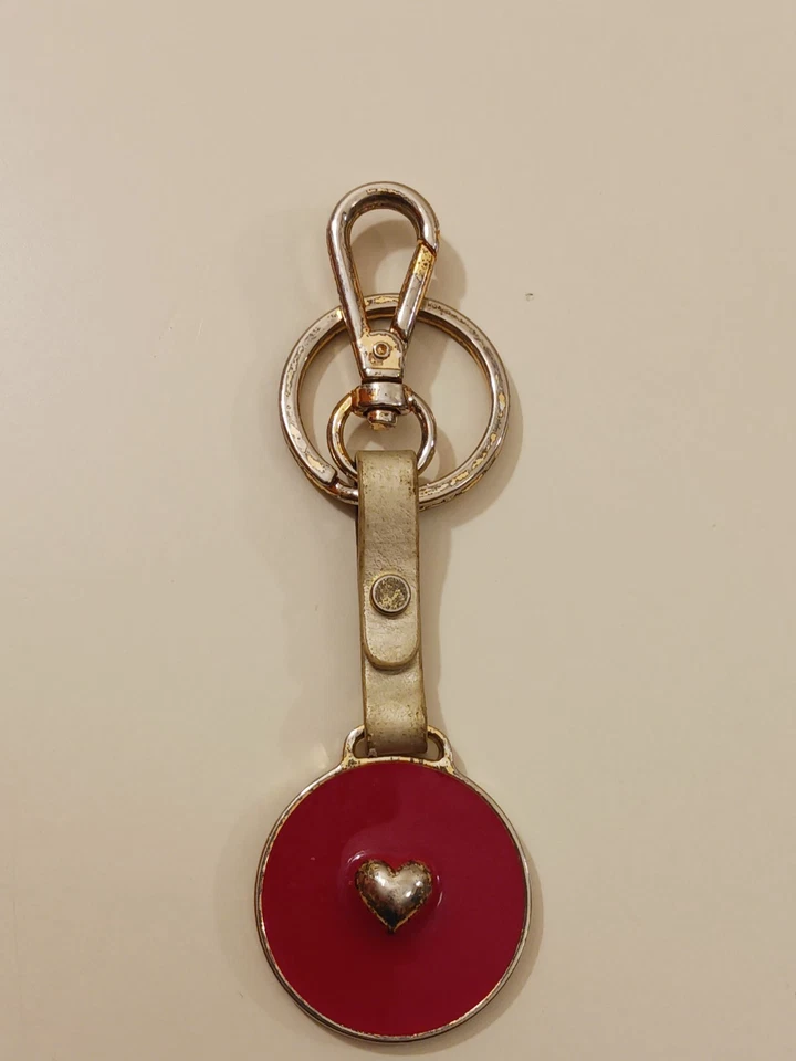 Винтажный красный сердце брелок брелок омар клапаны кожаный ремень сумка подвеска - Изображение 3 из 4