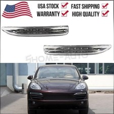 Front Lh Rh Daytime Running Light Drl Led Fog Lamps For 2011-14 Porsche Cayenne