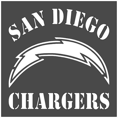 Plastic Stencil - Football Chargers (SC817) (4'', 6'' or 8'')*****