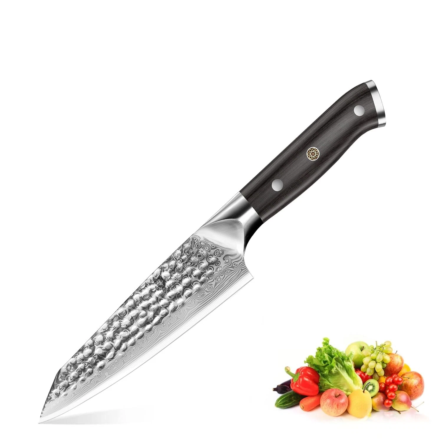 Paring , Damascus Utility 5 inch, Japanese VG10 Steel Core Ultra Sharp Peelin...