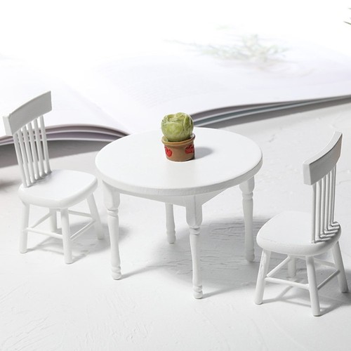Plastic Table Set Kids Crafts Tavolo e Sedia Bianco Bambino Mini Arredamento - Foto 7 di 12